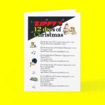 Zippy's 12 Days of Christmas Card