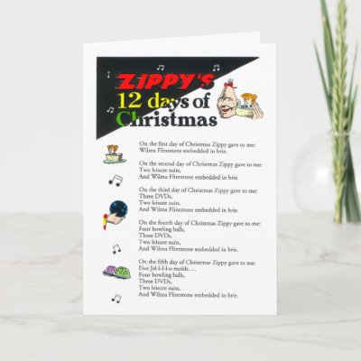 Zippy&#39;s 12 Days of Christmas Card