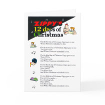 Zippy's 12 Days of Christmas Card