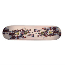Zircon and assorted stones skate board decks