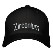 Zirconium embroidered hats