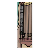 zither harp bookmark business cards