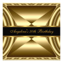 Zizzago Elegant 30th Birthday Exotic Rich Gold Personalized Invites