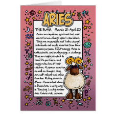 Zodiac - Aries Fun Facts Greeting Cards