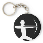 Zodiac astrology sagittarius silhouette key chain