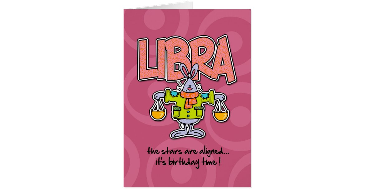 Zodiac Birthday Libra Card Zazzle