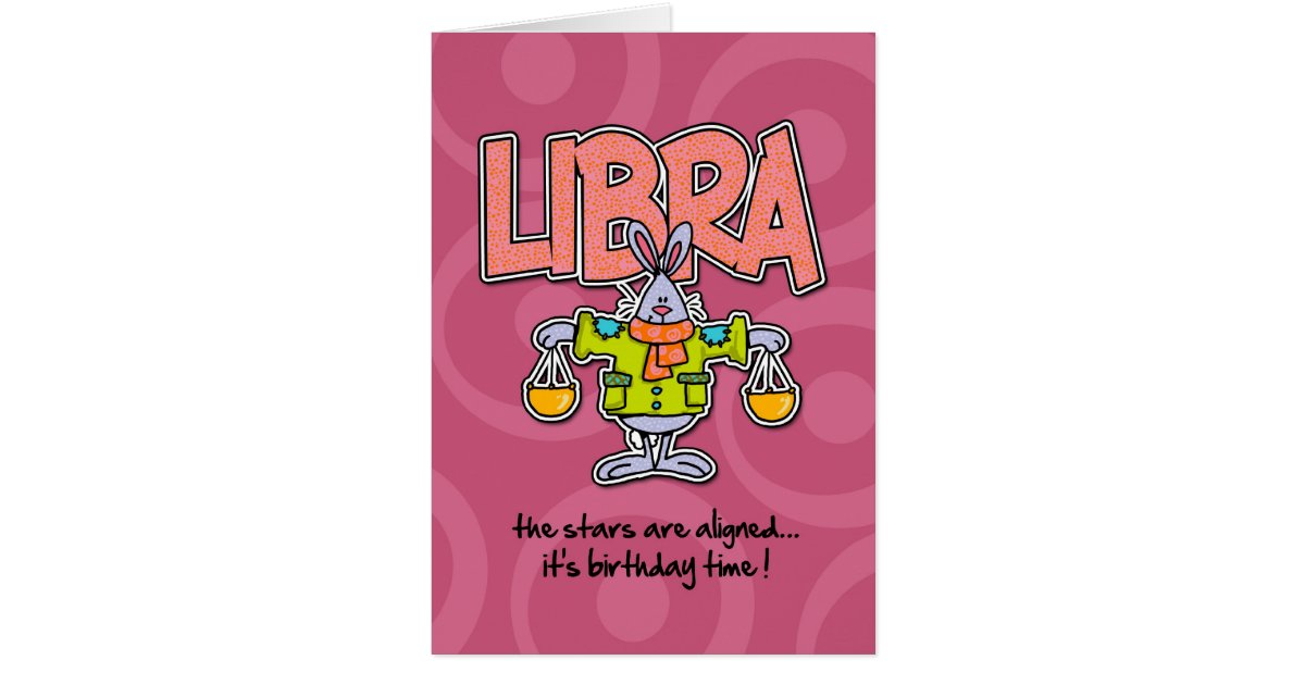 Zodiac Birthday - Libra Card | Zazzle