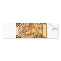 Zodiac by Mucha bumper stickers