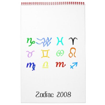 Zodiac Calendar 2008 by crushedupstars