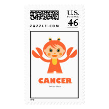 Zodiac Cancer for Kids Stamps