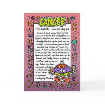 Zodiac - Cancer Fun Facts Greeting Card