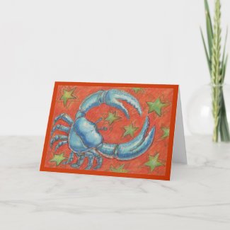 Zodiac Cancer greetings card card