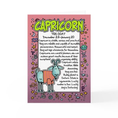 Zodiac - Capricorn Fun Facts Cards by cfkaatje