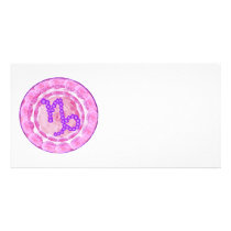Zodiac CAPRICORN:  GOODLUCK Designs Photo Card Template