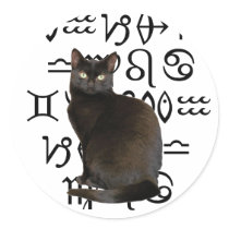 Zodiac Cat Sticker