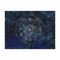 Zodiac Chart Postcard
