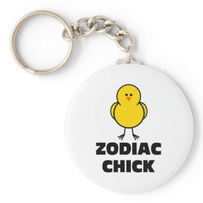 Zodiac Chick Key Chains by chicktshirts8. Zodiac Chick Design