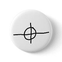 Zodiac Crosshair Buttons by TypographicTees Zodiac Crosshair Buttons