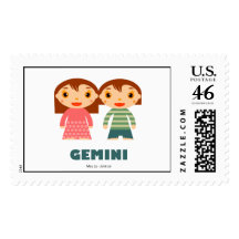 Zodiac Gemini for Kids Postage
