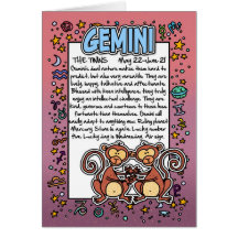 Zodiac - Gemini Fun Facts Cards