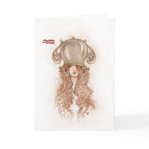 Zodiac Girl Greeting Card: Aquarius