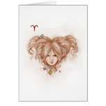 Zodiac Girl Greeting Card: Aries cards
