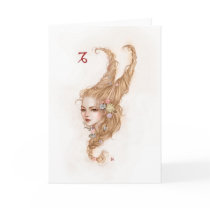 Zodiac Girl Greeting Card: Capricorn