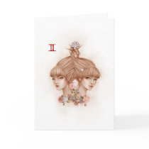 Zodiac Girl Greeting Card: Gemini