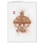 Zodiac Girl Greeting Card: Gemini cards