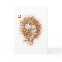 Zodiac Girl Greeting Card: Leo