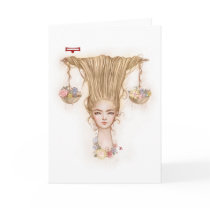 Zodiac Girl Greeting Card: Libra