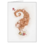 Zodiac Girl Greeting Card: Scorpio cards