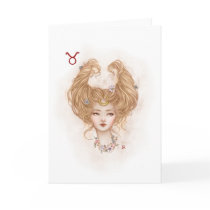 Zodiac Girl Greeting Card: Taurus