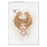 Zodiac Girl Greeting Card: Taurus cards
