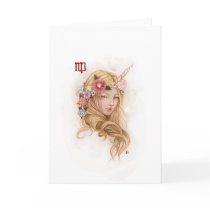 Zodiac Girl Greeting Card: Virgo
