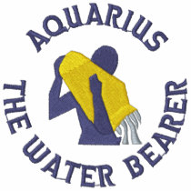 Zodiac in Aquarius embroidered shirts by Embroidery4U Zodiac in Aquarius embroidered shirts