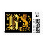 Zodiac-Leo-Font-Design-1-R Postage Stamps