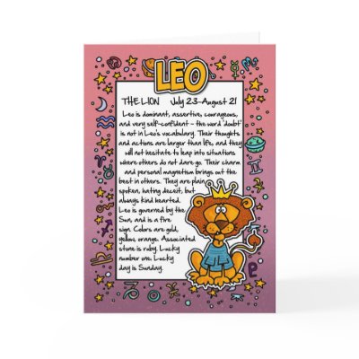Zodiac - Leo Fun Facts cards