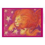 Zodiac Leo greetings card