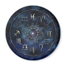 round_magnet - 3D Zodiac astrology chart with starry background