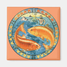 Zodiac Pisces - Customize it! Fridge Magnet