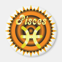 Zodiac Pisces Refrigerator Magnet