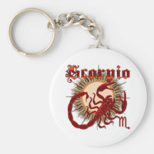 Zodiac Scorpio-Design-1 View Below Hints Keychain