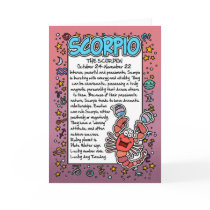 Zodiac - Scorpio Fun Facts cards