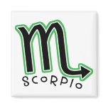 Zodiac Scorpio Square Magnet magnets