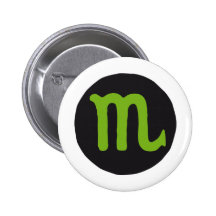 zodiac scorpion pinback buttons