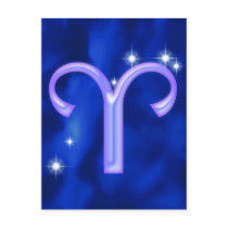 Zodiac sign Aries Postcard