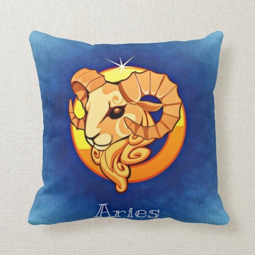 Zodiac sign Aries Throw Pillow Zazzle