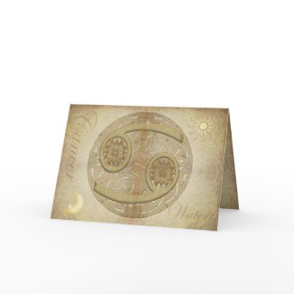 Zodiac Sign Cancer Greetings and Notecards card