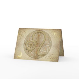 Zodiac Sign Leo Greetings and Notecards card